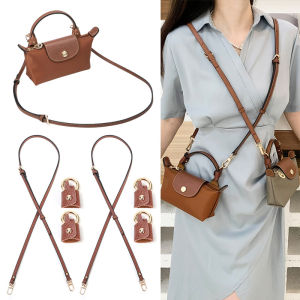 Bag Strap For Mini Bag Accessories Transformation Crossbody Strap Punch-free Genuine Leather Shoulder Strap Set
