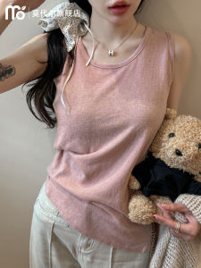 Áo Ba Lỗ Không Tay Dáng Rộng Mùa Hè 2025 Áo Ba Lỗ Nữ Cổ Chữ V Tay Lửng Mỏng Đa Năng Mặc Trong Và Ngoài