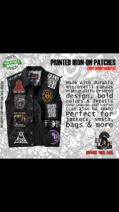 FALL OUT BOY -inspired Printed Iron-On DIY Patches for Jacket Decoration. Features 2026 patches with band logos and album art. Suitable for customizing denim jackets. Ideal for rock music enthusiasts.