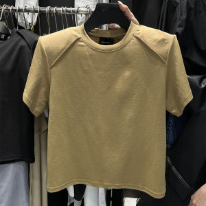 เสื้อยืดแขนสั้นทรงหลวมสไตล์เกาหลีสำหรับผู้หญิงในช่วงฤดูร้อน ทรงเข้ารูป แขนกุด ทรงเข้ารูป เสื้อผ้าทำงาน เสื้อผ้าทำงาน