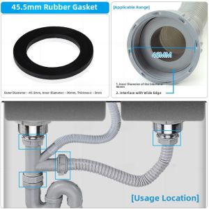 Kitchen Sink Drain Pipe Rubber Silicone Seal Ring Washing Basin Pool Drainage Joint Pad Washer Essential Home Hardware