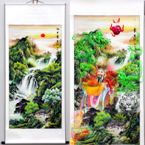 New Chinese Style Decorative Painting Landscape Feng Shui Wealth Attracting Mountainous Treasure Basin Living Room Artwork