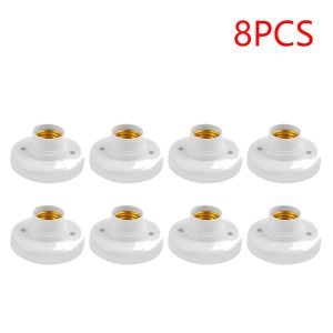 1-10PCS E27 Screw Cap Socket White Gold Corridor Lamp Base Home Ceiling Light Lamp Bulb Fixing Stand 6A 250V For Home