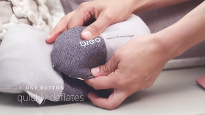 Breo iNeck Air2 Electric Inflatable U Shaped Neck Massager Portable Heat Therapy OneTouch Inflate Deflate