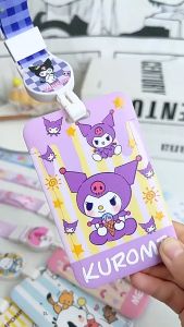 [SG] Sanrio Kuromi My Melody Cinnamoroll Ezlink Card Retractable Lanyard Holder Retractable Keychain Pass Holder Student ID Tag Card Holder with stretchable lanyard