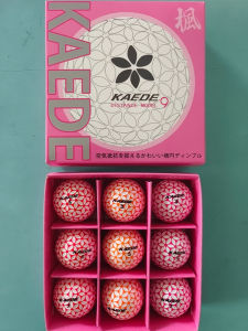 KAEDE Golf Balls Pink Sakura Cute Aim Line 9pcs Set Competition Distance Balls Double Layer Ball for Beginners