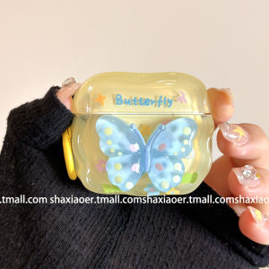 Korean Style Gradient Polka Dot Butterfly Airpods pro 2 Case New 4th Gen Airpods 3 Earphone Cover Second Generation Apple Airpods pro Protective Cover