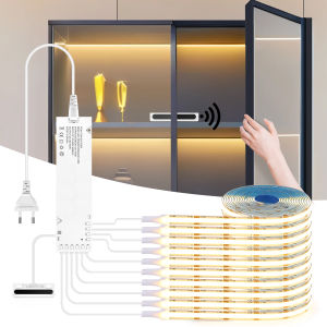 1-10Pcs Under Cabinet Smart Double Door Sensor Switch 12V COB LED Strip Light FCOB LED Tape DIY Kitchen Wardrobe Closet Decor