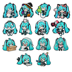 Bandai | Bộ 6 Ghim Cài Men Kawaii Chibi Miku Thiết Kế Vocaloid Anime Girl Thẩm Mỹ Chất Liệu Kim Loại Phù Hợp Nam Nữ Dùng Làm Ghim Cài Áo Quà Tặng Âm Nhạc Trang Trí Ba Lô.
