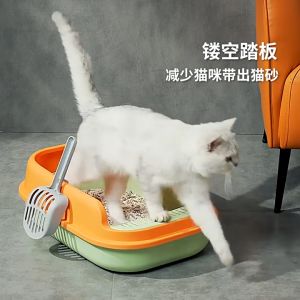 กระบะทรายแมว ห้องน้ำแมว รุ่นใหม่ ห้องน้ำแมว ห้องน้ำแมว ถถมที่ตัก ขนาดใหญ่