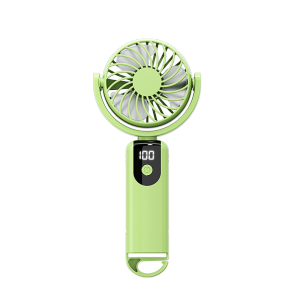 5 Speed Portable Fan LED Display 360° Adjustable Airflow 3-in-1 Neck/Desktop/Handheld Carabiner Clip Quiet Powerful USB Fan