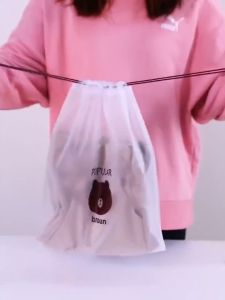 EFHL0072 Tas Kosmetik Transparan Isi 10 pcs Motif Anti Air Travel Pouch Organizer Serbaguna Pouch Serut