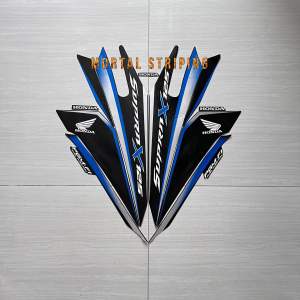 STIKER STRIPING LIS LES BODY HONDA SUPRA X 125 FI TAHUN 2017 2018