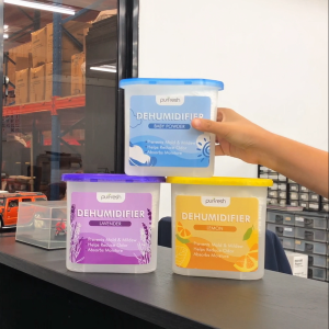 Purfresh Fragrance-Infused Mini Dehumidifier 800ml - Versatile Moisture Absorber for Small Rooms/Closets - Lavender/Baby Powder/Lemon Scent