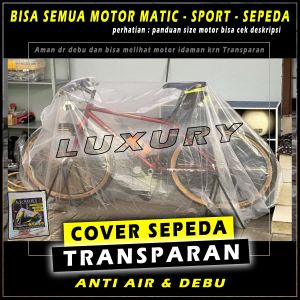 Cover Sarung Sepeda Bike Transparan Waterproff Anti Air 3c