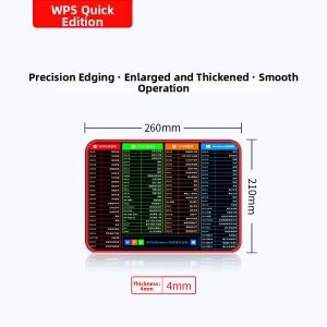 SHIKEXIN | WPS Shortcut Extra Large Thick Anti-Slip Full Edge Mouse Pad