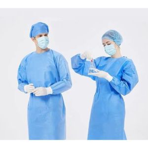Disposable Non-Woven Isolation Gown Thickened Protective Work Clothes PPE Medical Gown Suit