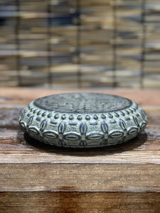 Vintage Chinese Style Stone Drum Teapot Stand Tea Ceremony Decorative Home Decor Garden Courtyard Ornaments Handmade Artwork