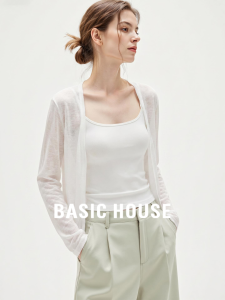 Basic House | Sunscreen Lightweight Breathable Ice Silk Blouse Summer