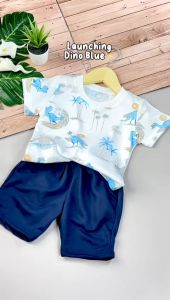 Setelan Baju Anak Laki-Laki DINO BLUE 1-4 Tahun