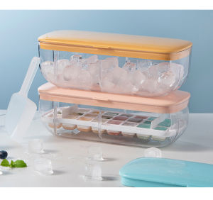 Lazy Silicone Ice Maker/Ice Cube Mold/Ice Storage Box with Lid/Ice Mold Box/FREE Ice Shovel