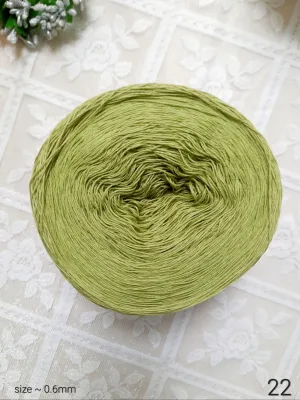 (01-24) Sợi lace cotton Nhật se 0.5mm bóng nhẹ đan móc áo váy mùa hè áo dài.