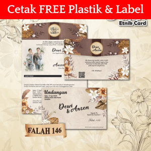 FALAH 146 Undangan Pernikahan Sudah Cetak Siap Pakai Free Plastik dan Label | Kertas Blangko Undangan Pernikahan Kosong