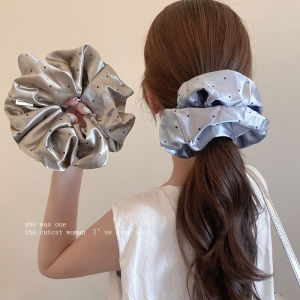 ริบบิ้นยางยืดผ้าซาตินสไตล์เกาหลีสำหรับผู้หญิง ริบบิ้นยางยืดทรงหัวใจขนาดใหญ่ ตกแต่งผมสไตล์เกาหลี เครื่องประดับผมใหม่