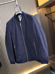 High Density Texture Plain Color Baseball Collar Mens Jacket Fashionable Casual Lightweight Business Spring Autumn Outerwear