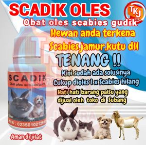obat scabies gudik oles scadik 30 ml obat kutu jamur scabies gudik Ringworm untuk hewan kelinci Kucing kambing musang Hamster