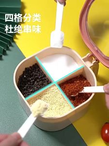 Kotak Bumbu Tempat Bumbu 4in1 Wadah Jar Bumbu 4 slot 4 sekat