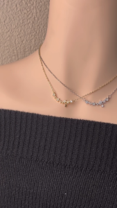 Sweetssparkles สร้อยคอ เกาหลี สร้อยคอผู้หญิง แฟชั่น ปรับระดับความยาวได้ NL00023