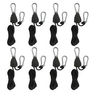 8/16 Chiếc Móc Treo Tăng Cường Có Thể Điều Chỉnh 8 Inch Cho Đèn Trồng Cây Trong Lều Đèn Cây Trồng Móc Ròng Rọc Dây - Phụ Kiện Thiết Bị Làm Vườn