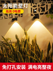 Solar Powered Outdoor Wall Lamp Garden Courtyard Washing Wall Lighting Decoration High Brightness Night Lamp Waterproof