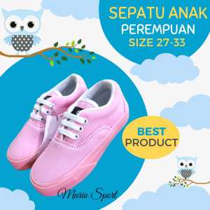 SEPATU ANAK SNEAKER ANAK PEREMPUAN USIA 3 4 5 6 7 8 TAHUN SEKOLAH PAUD TK SD WARNA PINK