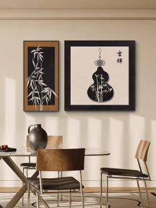 French Vintage Green Plant Restaurant Decorative Painting New Chinese Style Dining Table Background Wall Art Living Room Hanging Picture