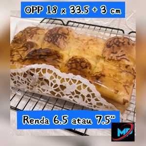 Plastik OPP roti sisirmanis dan souvenir uk 18 x 33.5 + Gaset 3 cm ~ FOOD GRADE