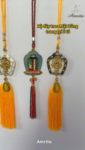 [Amrita] Khánh Treo Ô Tô Mặt Dây Bát Bảo Cát Tường Kalachakra - CXNP45 - Khánh Treo Ô Tô Mật Tông