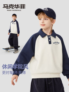 Mark Fairwhale Boys Sweatshirt Spring Autumn Sporty Style Childrens Clothing Casual Cotton Polyester Blend Printed Design