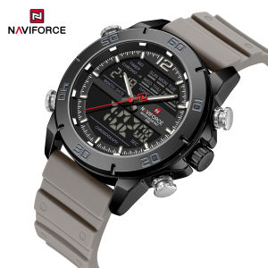 Naviforce Đồng Hồ Ban Đầu Cho Nam Giới 30M Không Thấm Nước Seiko Phong Trào Thể Thao Ngoài Trời Đồng Hồ hiển thị thời gian Kép Báo động quay số Sáng Hiển Thị Nf9253t