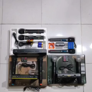 Mic Homic Varian HM-306/HM-306N/HM-16V/HM-58 Microphone Double Wireless Garansi Resmi Original