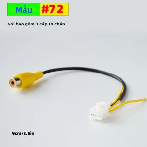 Cáp Video RCA 10 Chân Và Bộ Chuyển Đổi USB 4 Chân/6 Chân Cho Camera Lùi Dẫn Đường Trên Xe Android Phụ Kiện Xe Hơi