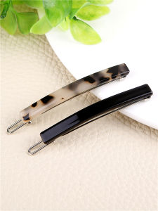 Simple Acetate Black Side Hair Clip Girls Fringe Hair Accessories Korean Style Fashionable Hairpins Fresh out New Products