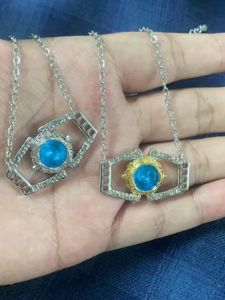 Transformers Leader Chip Energy Stone Pendant Necklace Dominating Sweatshirt Chain Unique Personality Alloy Cross Chain for Women