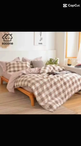 Socone 3IN1 Cotton Quality Bedsheet Set -1 Fitted Sheet and 2 Pillowcases Single Twin Full Queen King