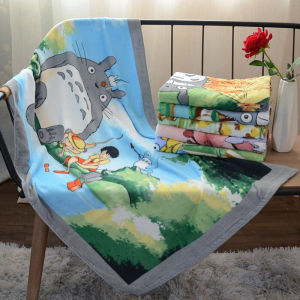 Absorbent Cotton Bath Towel 130x70cm Cartoon Cat Design Adult Home Use Anime Towel Soft Comfortable Large Size Towel