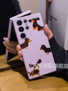 เคสโทรศัพท์ซัมซุง S25 Ultra แบบครอบเต็ม ป้องกันการตกหล่น สีม่วง ดีไซน์น่ารัก วัสดุยางซิลิโคน สำหรับ Samsung S25 Edge S24U S23 plus S22 S21FE Note20 A55 A52