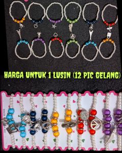 Grosir/Gelang Tangan Model Manokwari viral Gelang manik manik mute harga untuk 1 lusin(12 pic gelang)