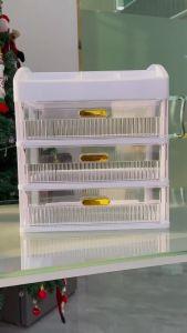 HEINO ชั้นวางเครื่องสำอาง กว้าง 27.6 ชั้น รุ่นเรียบหรูดี ไซน์โปร่งใสสวยงามกล่องเก็บเอนกประสงค์มีลิ้นชัก