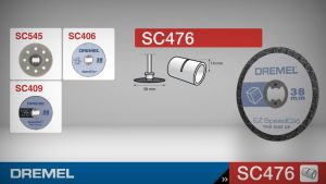 DREMEL SC 476 Ez SpeedClic Plastic Cutting Wheels - 5pcs/pkt